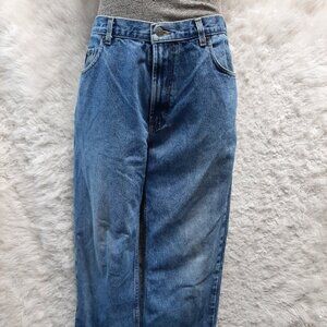 Vintage Chaps Ralph Lauren Man's Blue Relax Fit Straight Legs Denim Jeans 36/34